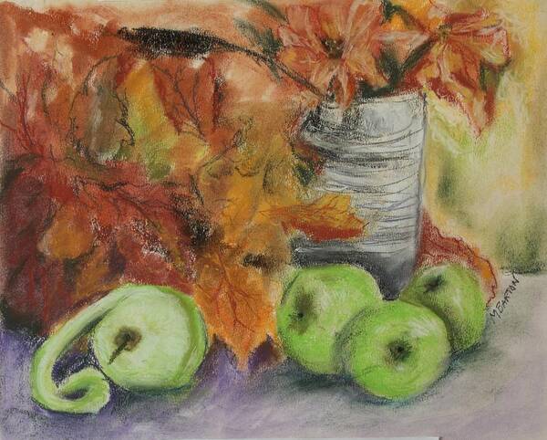 Autumn Colors Art Print featuring the painting Autumn Still Life by Marilyn Barton