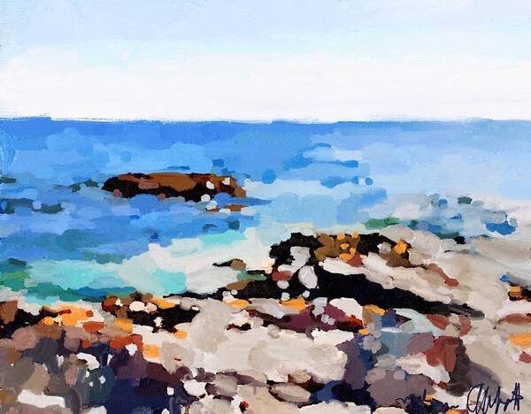 Seashore Art Print featuring the painting Back Shore, Gloucester, MA by Melissa Abbott