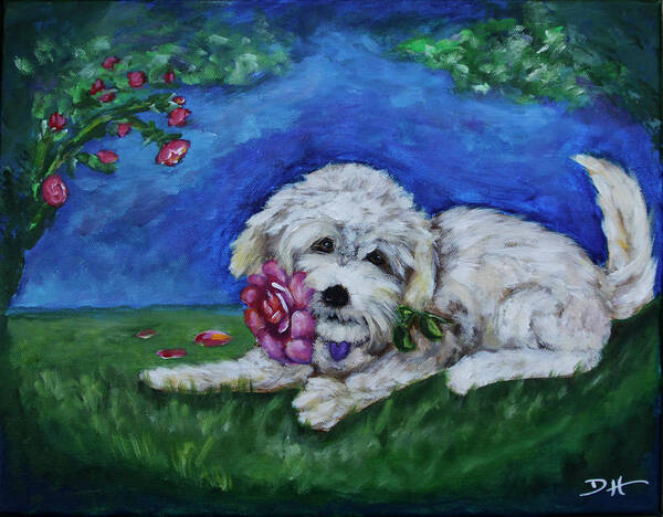 Bailey Art Print featuring the painting Bailey by Diana Haronis