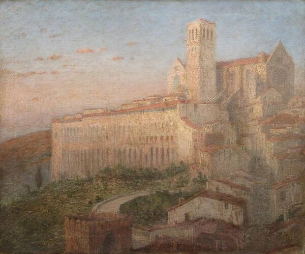 Basilica Of San Francesco D'assisi Art Print featuring the painting Basilica of San Francesco by MotionAge Designs