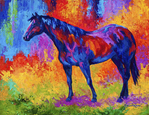 Horses Art Print featuring the painting Bay Mare II by Marion Rose