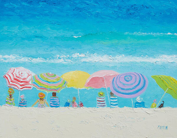 Beach Art Print featuring the painting Beach Painting - Color of Summer by Jan Matson