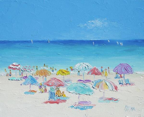 Beach Art Print featuring the painting Beach Painting - Summer Paradise by Jan Matson