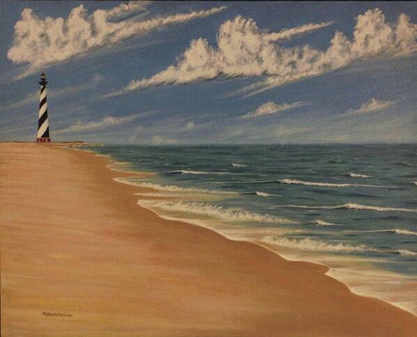 Lighthouse Art Print featuring the painting Before the Move by Stacy C Bottoms