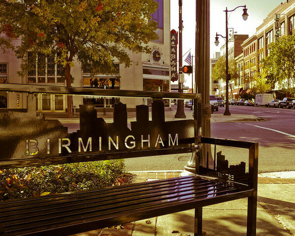 Birmingham Art Print featuring the photograph Birmingham Bench by Just Birmingham