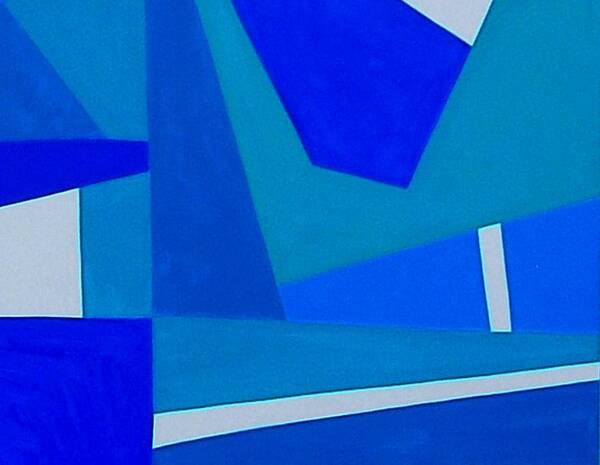 Abstract Art Print featuring the photograph Blue Alert Detail 1 by Dick Sauer