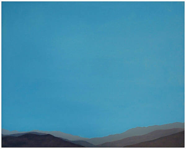 San Jacinto Mountain Range Art Print featuring the mixed media Blue San Jacintos by Stan Magnan