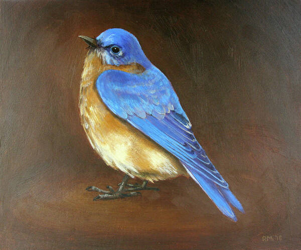 Blue Art Print featuring the painting Bluebird by Don Morgan