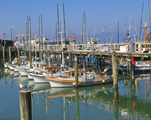 Boats Art Print featuring the photograph Boats at Fisherman by Tom Reynen