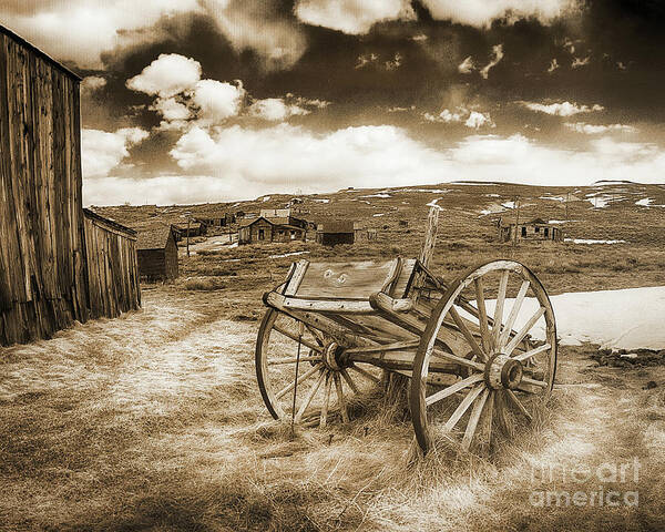 Bodie Art Print featuring the photograph BODIE WAGON, Bodie Ghost Town, California by Don Schimmel