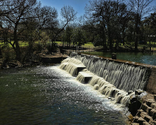 Boerne Art Print featuring the photograph Boerne Dam by Judy Vincent