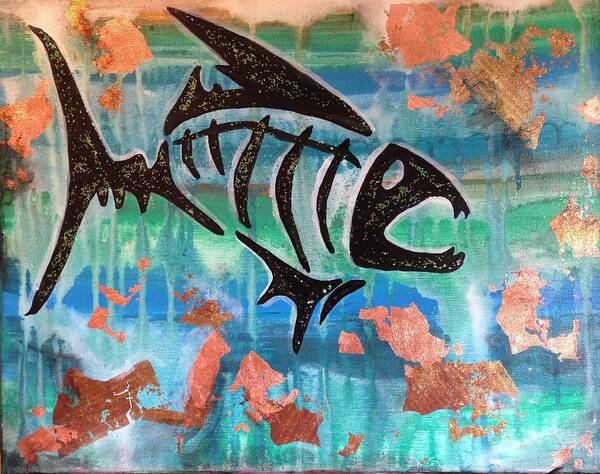 Bonefish Art Print featuring the painting Bonefish by Tracy Mcdurmon