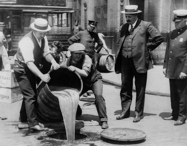 Prohibition Era Art Print featuring the photograph Booze Dump - Vintage Prohibition Photo by War Is Hell Store