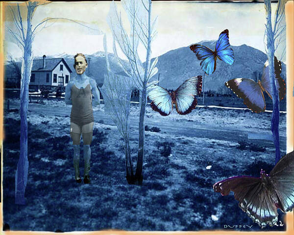  Art Print featuring the digital art Butterfly Firing Squad by Doug Duffey