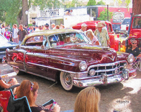 Cadillac Coupe Deville Art Print featuring the photograph Cadillac Coupe DeVille by Rebecca Korpita