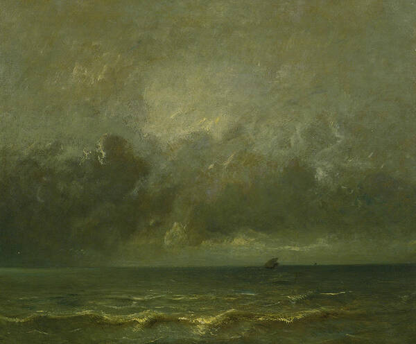 French Art Art Print featuring the painting Calm Before the Storm by Jules Dupre