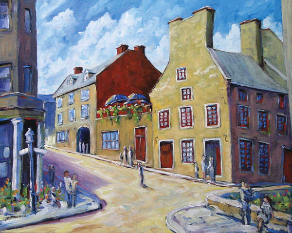 Rural Art Print featuring the painting Calvet House Old Montreal by Richard T Pranke