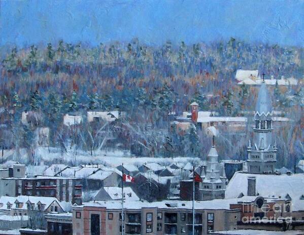 Ottawa Art Print featuring the painting Cathedral by Anne F Marshall