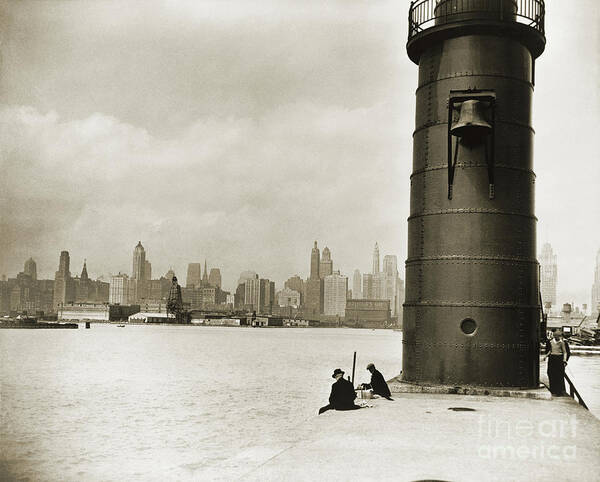 1930 Art Print featuring the photograph Chicago Skyline, 1930 by Granger