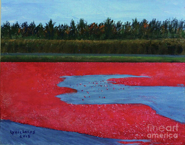 Landscape Art Print featuring the painting Cranberry Bog by Lyric Lucas