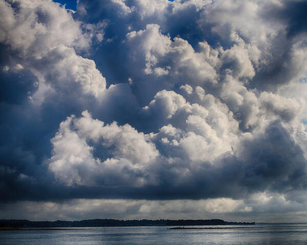 Clouds Art Print featuring the photograph Cumulus Over the River by William Selander