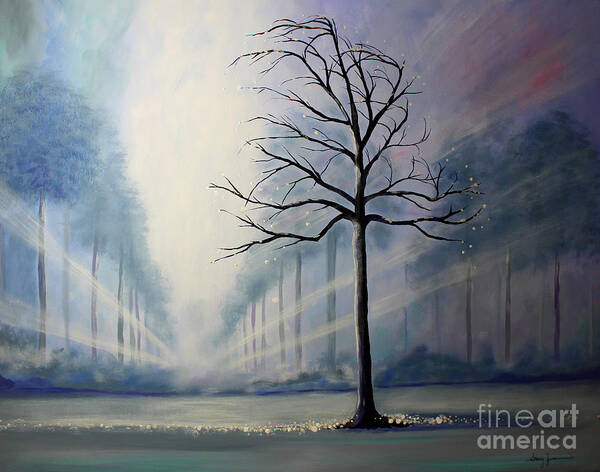 Uplifting Art Print featuring the painting Divine Serenity by Stacey Zimmerman