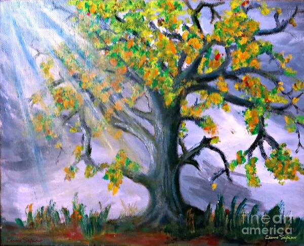 Tree Art Print featuring the painting Divinity Inspired 1 by Leanne Seymour