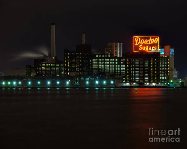 Tonemapped Art Print featuring the photograph Domino Sugars Wide by Mark Dodd