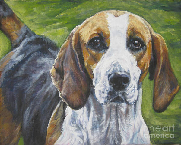 English Foxhound Art Print featuring the painting English Foxhound by Lee Ann Shepard