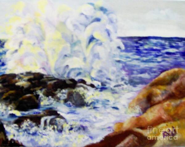Waves Art Print featuring the painting Explode by Saundra Johnson