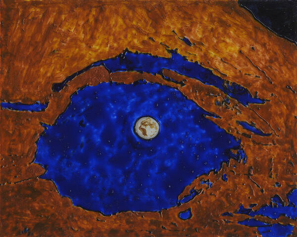 Moon Art Print featuring the painting Eye of the Moon by Phil Strang