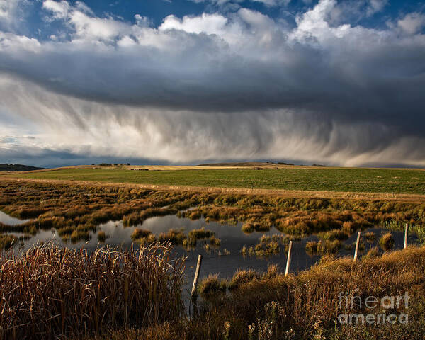 Field Art Print featuring the photograph Fall Storm Front by Royce Howland