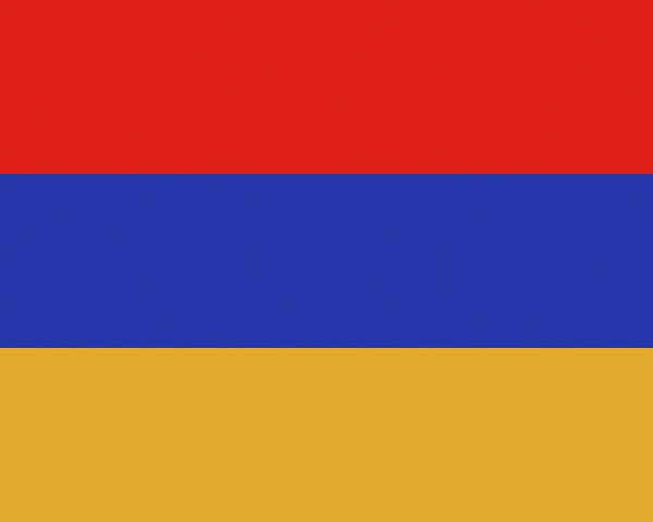 Armenia Art Print featuring the digital art Flag of Armenia by Roy Pedersen