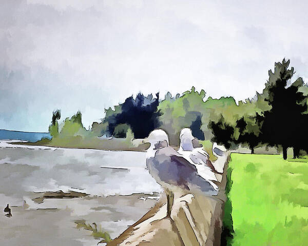 Fort Erie Art Print featuring the digital art Front Row Seat by Leslie Montgomery
