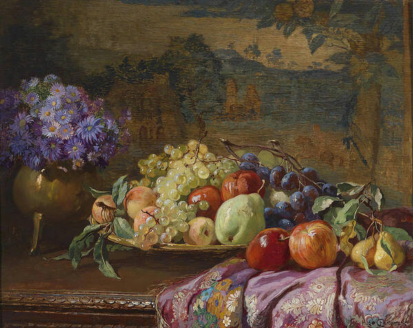 Hugo Charlemont Art Print featuring the painting Fruits by Celestial Images