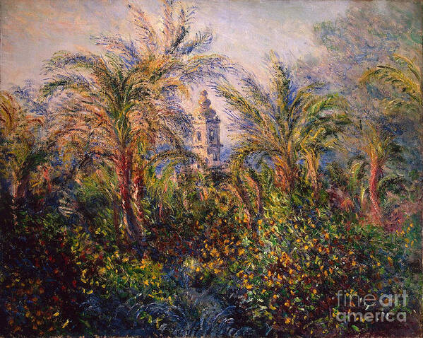 Garden Art Print featuring the painting Garden in Bordighera Impression of Morning by Claude Monet