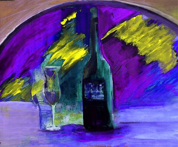 Symbolic Art Print featuring the painting Ghost Wine by Lisa Kaiser