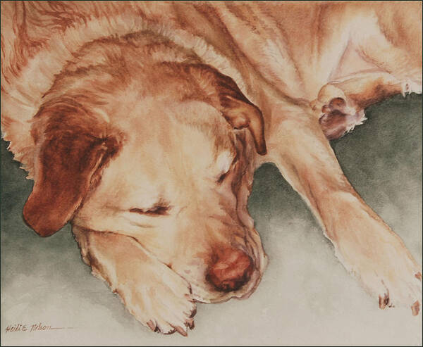 Art Art Print featuring the painting Gladys the Dog by Heidi E Nelson