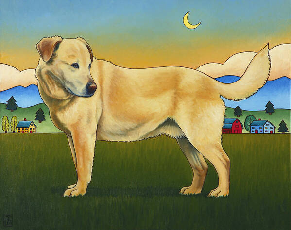 Dog Art Print featuring the painting Good Morning Hancho by Stacey Neumiller