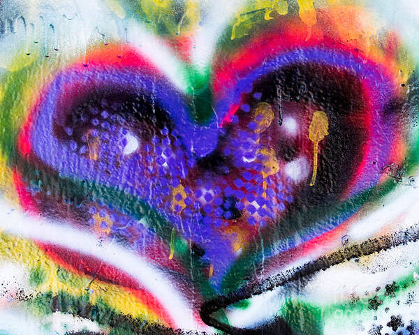 Art Art Print featuring the photograph Graffiti Heart by Phil Spitze