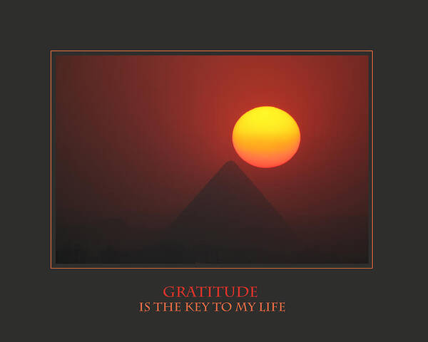 Motivational Art Print featuring the photograph Gratitude Is The Key To My Life by Donna Corless