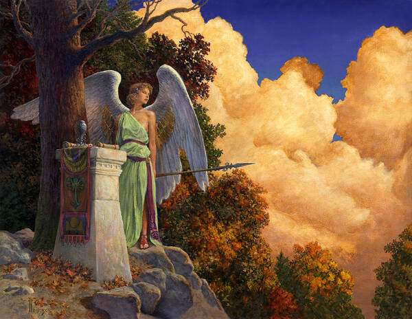 Hescox Art Print featuring the painting Guardian of the Horizon by Richard Hescox