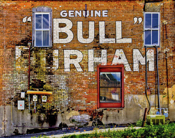 Advertising Art Print featuring the photograph Handpainted Sign on brick wall by David and Carol Kelly