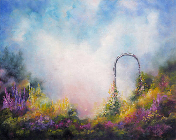 Landscape Art Print featuring the painting Heaven's Gate by Marina Petro