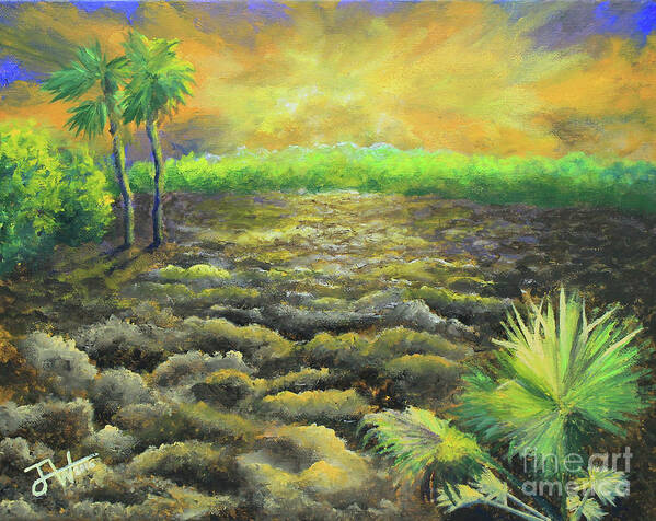Hell Art Print featuring the painting Hell Landscape by Jerome Wilson