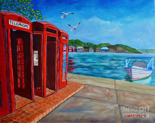 Grenada Art Print featuring the painting Hello, it's me, I'm on the Carenage by Laura Forde