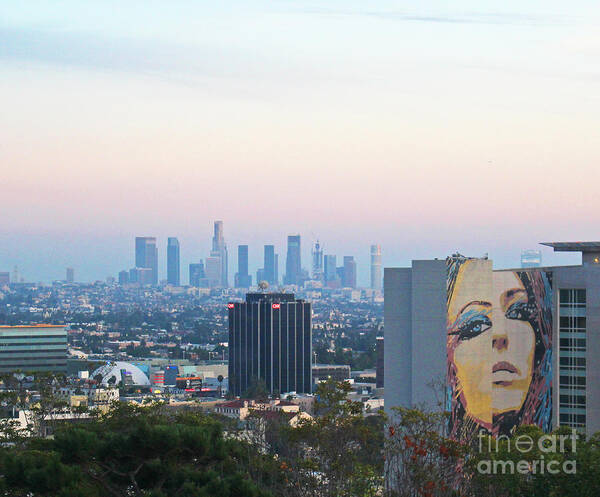 Hollywood Hills Art Print featuring the photograph Hollywood View from Yamashiro's by Cheryl Del Toro