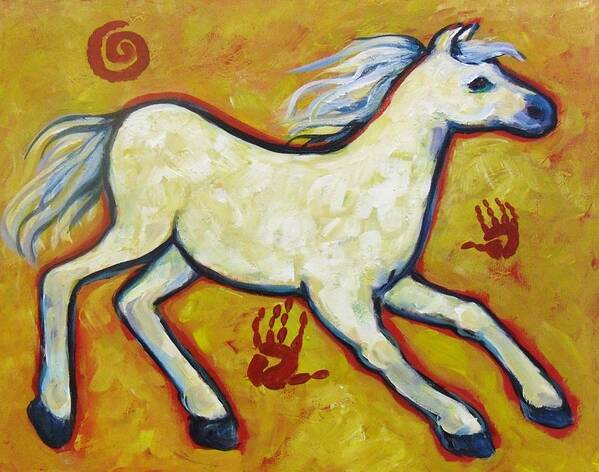 Horse Art Print featuring the painting Horse Indian Horse by Carol Suzanne Niebuhr