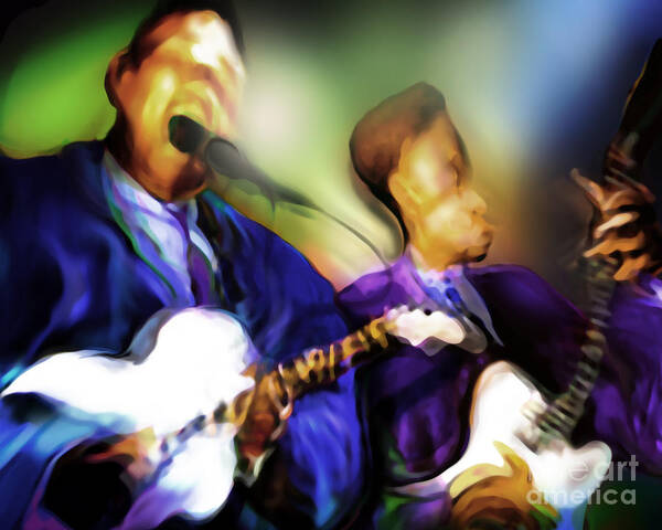 Jazz Art Art Print featuring the painting Howl'n by Mike Massengale