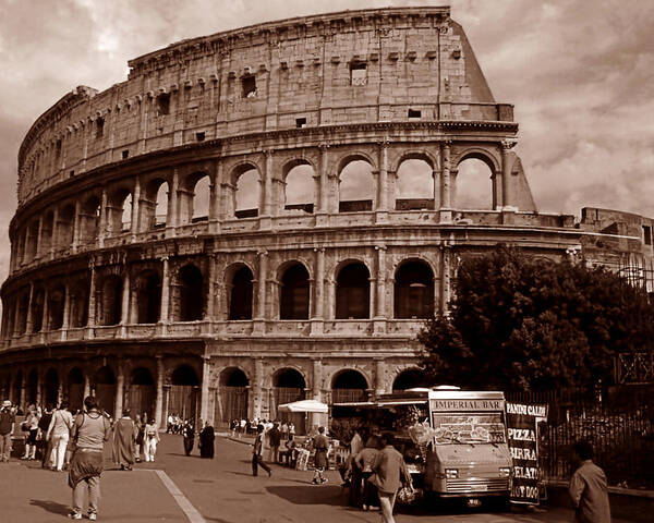 Architecture Art Print featuring the photograph Il Colosseo by Steven Myers